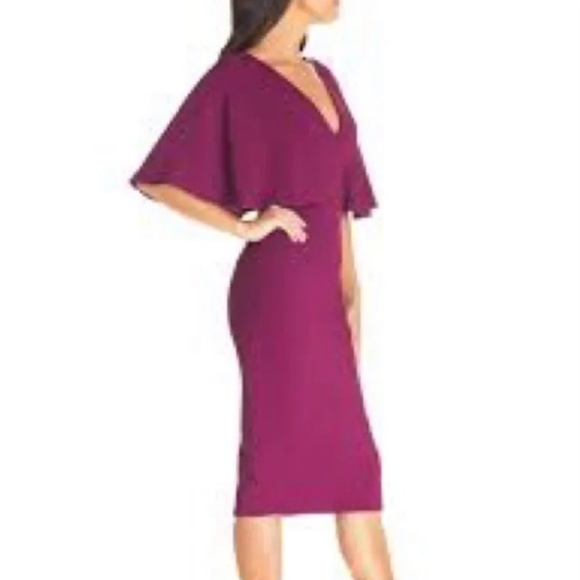 Jacob Chic Mini Dress Gorgeous Cap sleeve Boxy flowy magenta Hot Pink Barbie M - Picture 1 of 14